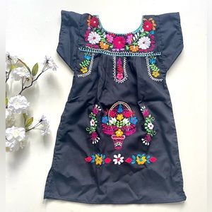 🖤 Girl Mexican Embroidered Dress 🖤